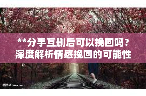 **分手互删后可以挽回吗？深度解析情感挽回的可能性**