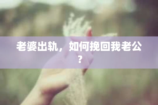 老婆出轨，如何挽回我老公？