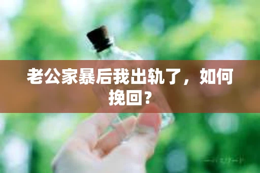 老公家暴后我出轨了，如何挽回？