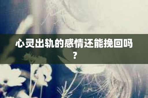 心灵出轨的感情还能挽回吗？