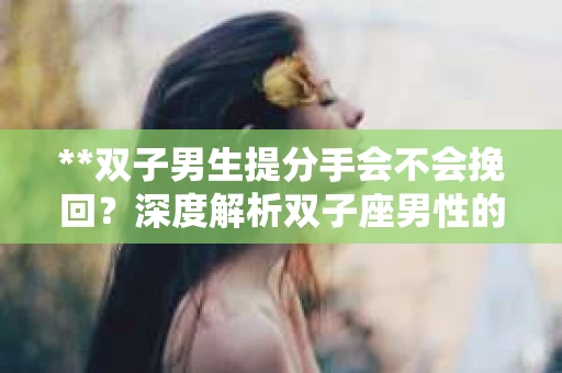 **双子男生提分手会不会挽回？深度解析双子座男性的情感决策**
