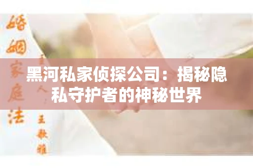 黑河私家侦探公司：揭秘隐私守护者的神秘世界