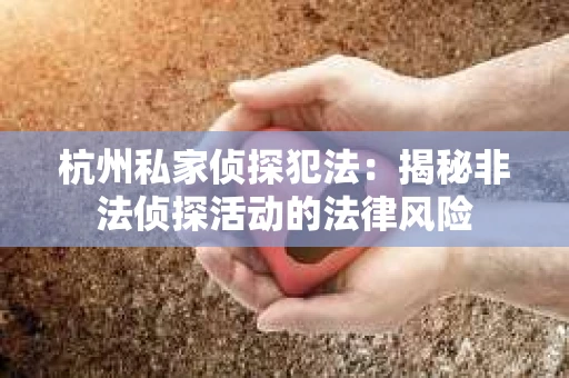 杭州私家侦探犯法：揭秘非法侦探活动的法律风险
