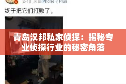 青岛汉邦私家侦探：揭秘专业侦探行业的秘密角落