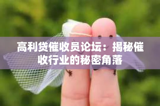 高利贷催收员论坛：揭秘催收行业的秘密角落