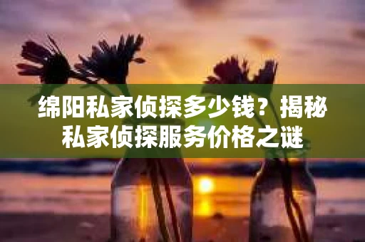 绵阳私家侦探多少钱？揭秘私家侦探服务价格之谜