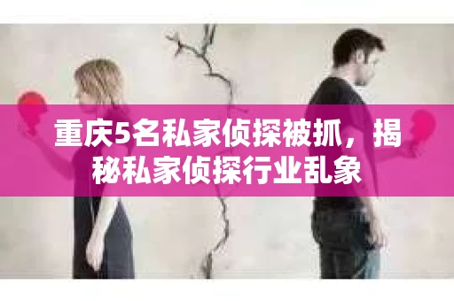 重庆5名私家侦探被抓，揭秘私家侦探行业乱象
