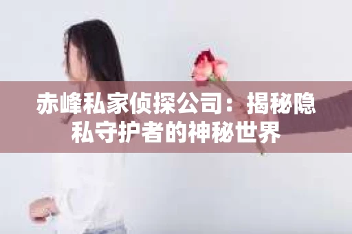 赤峰私家侦探公司：揭秘隐私守护者的神秘世界