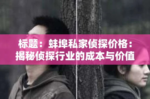 标题：蚌埠私家侦探价格：揭秘侦探行业的成本与价值