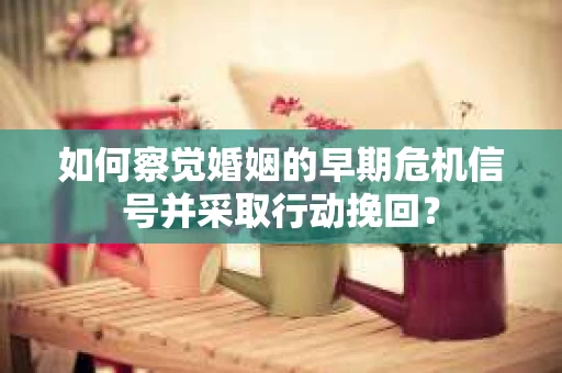 如何察觉婚姻的早期危机信号并采取行动挽回？